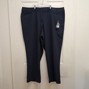 Lane Bryant Lena Straight Leg Pants Curvy Stretch BLUE 26R Office Business Work